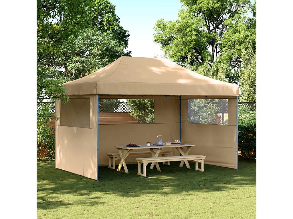 Tenda pieghevole pop-up per feste con 3 pareti laterali