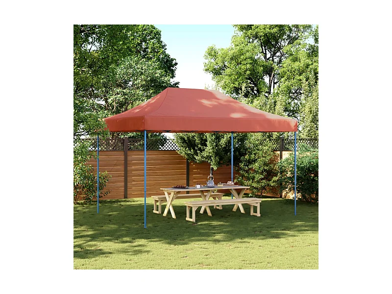 Terracotta opvouwbare ontvangsttent 410x279x315 cm