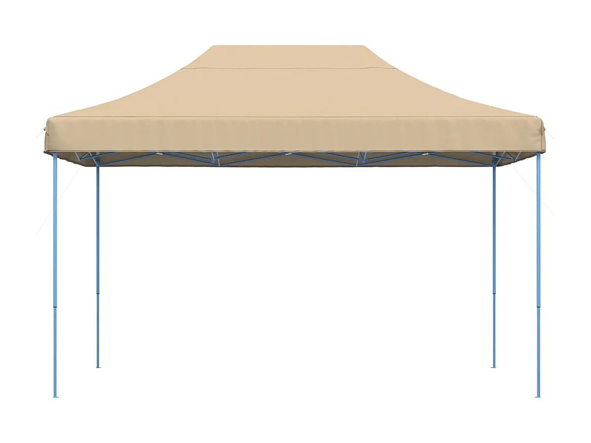 Carpa de recepción plegable retráctil beige 410x279x315 cm