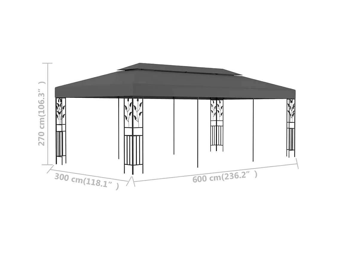 Belvedere 3x6 m Antracita