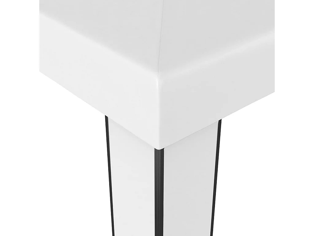 Gazebo con doppio tetto 3x6 m Bianco