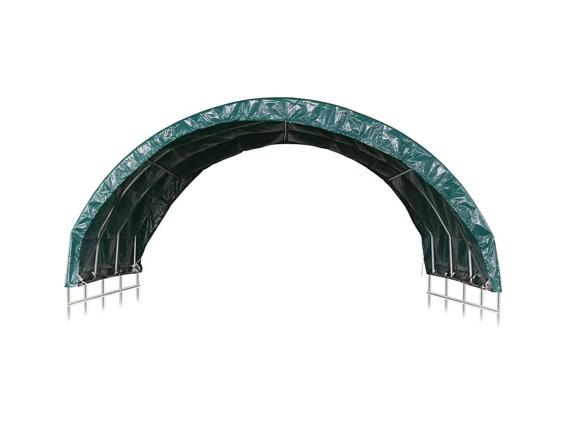 PVC Viehzelt 3,7x3,7m Grün