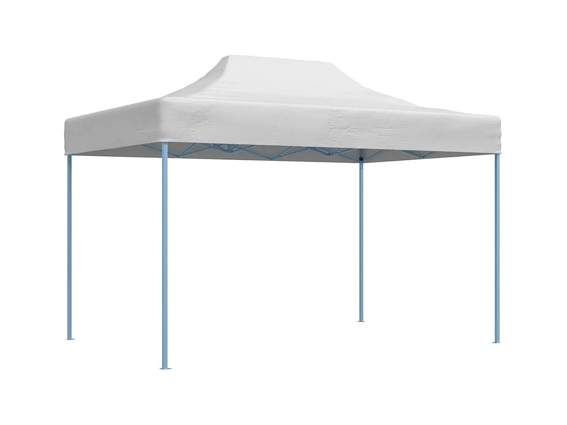 Carpa de recepción plegable profesional 280x410x315 cm Acero Blanco