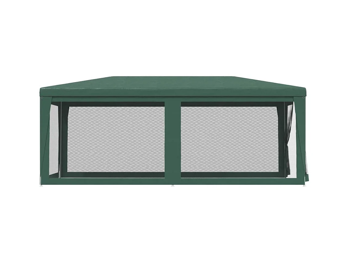 Partyzelt mit 4 Netzseitenwänden Grün 3x6 m HDPE