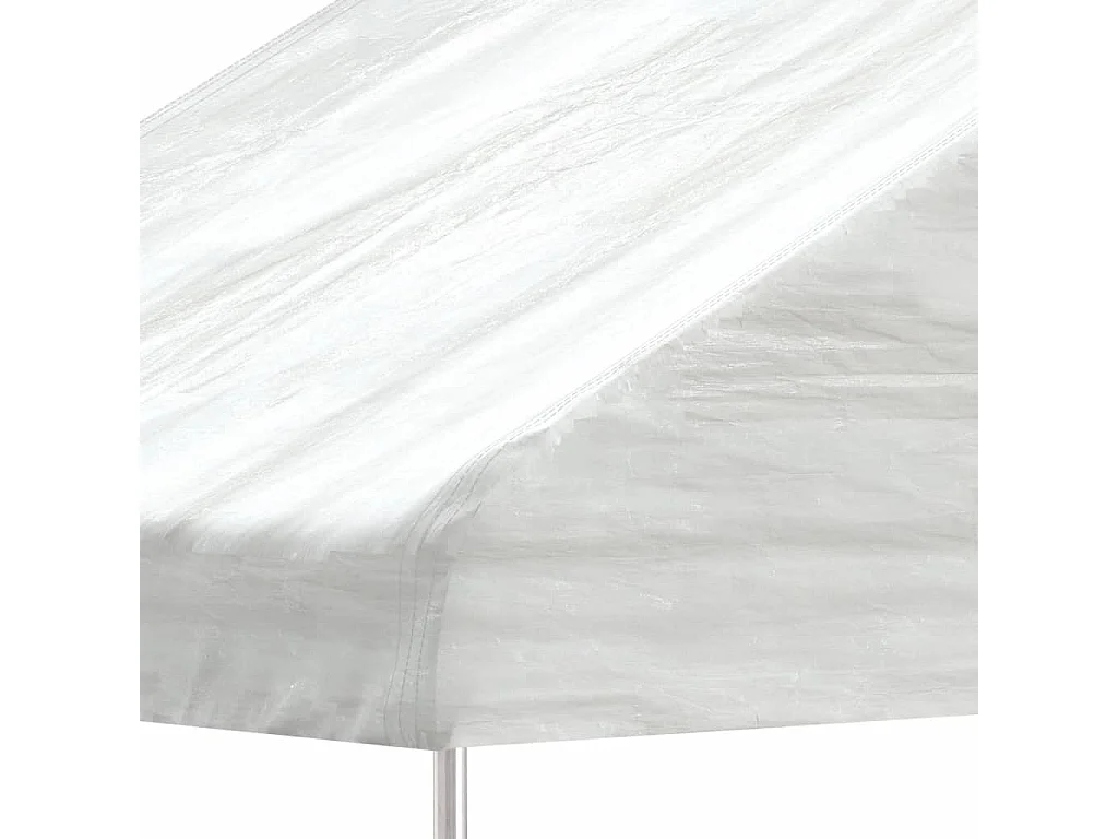 Gazebo con techo blanco 6,69x2,28x2,69 m polietileno