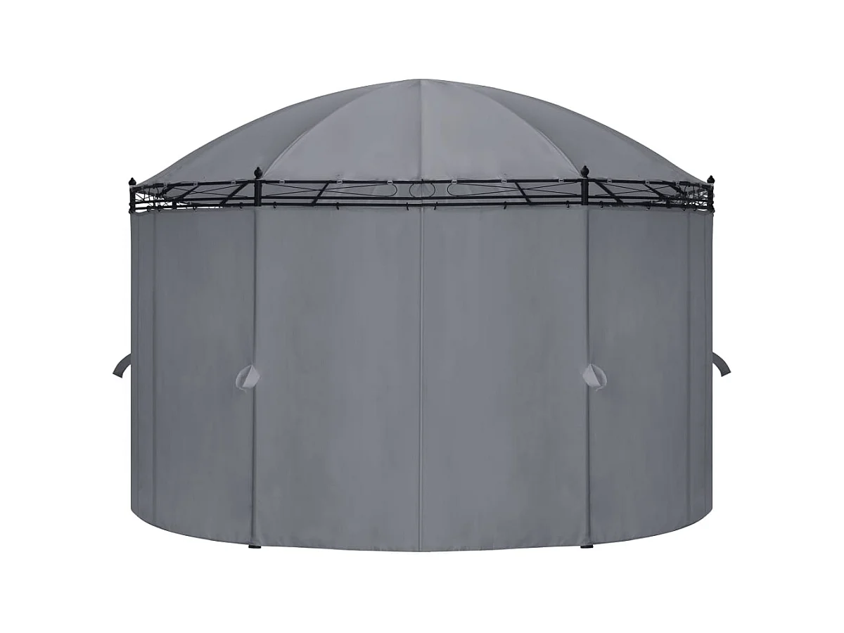 Pavillon mit Vorhängen 520x349x255 cm Anthrazit