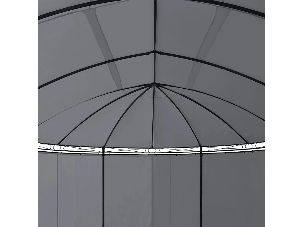 Gazebo con tende 520x349x255 cm Antracite