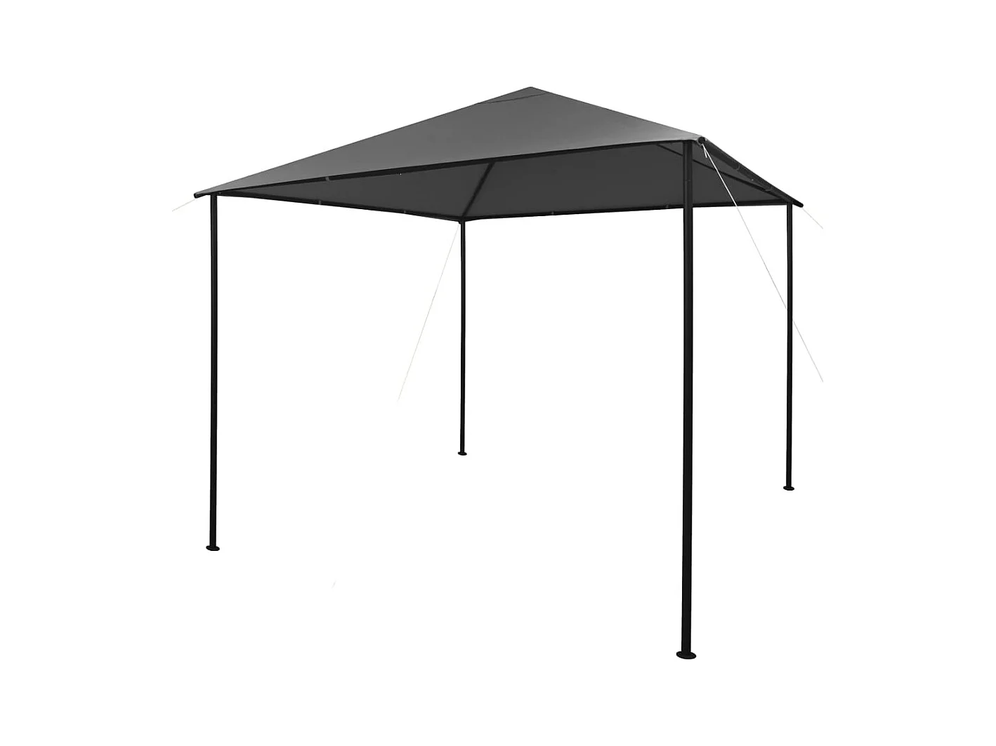Gazebo Antracita 3x3 m Tejido y acero 180 g/m²