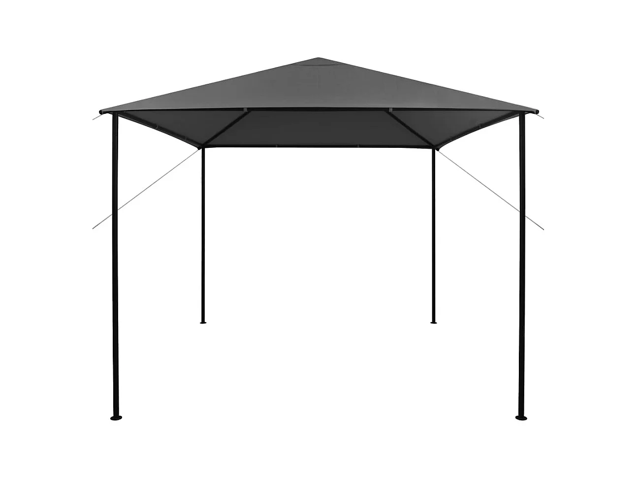 Gazebo Antracita 3x3 m Tejido y acero 180 g/m²