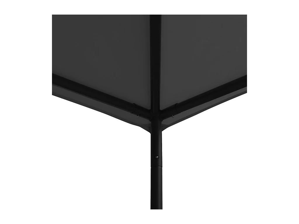 Gazebo Antracita 3x3 m Tejido y acero 180 g/m²
