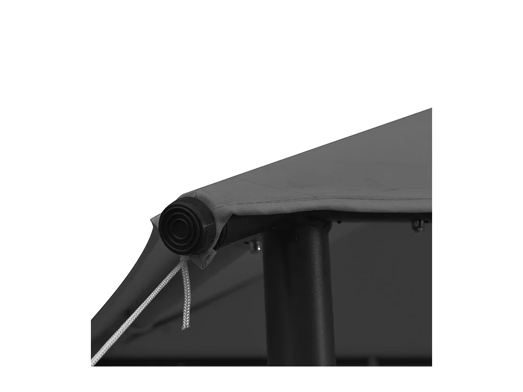 Gazebo Antracita 3x3 m Tejido y acero 180 g/m²