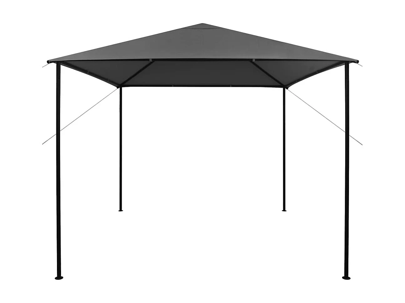 Gazebo 3x3 m Antracite Tessuto e acciaio 180 g/m²