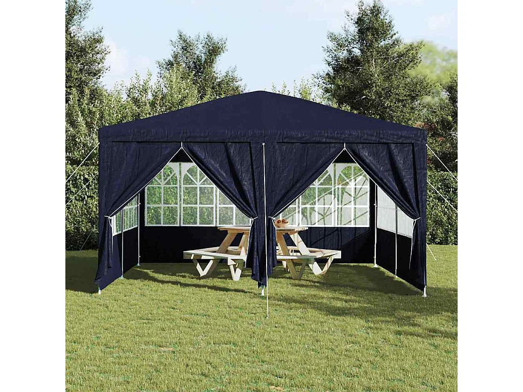 Tente de fête Bleu et Blanc 400 x 400 x 266 cm