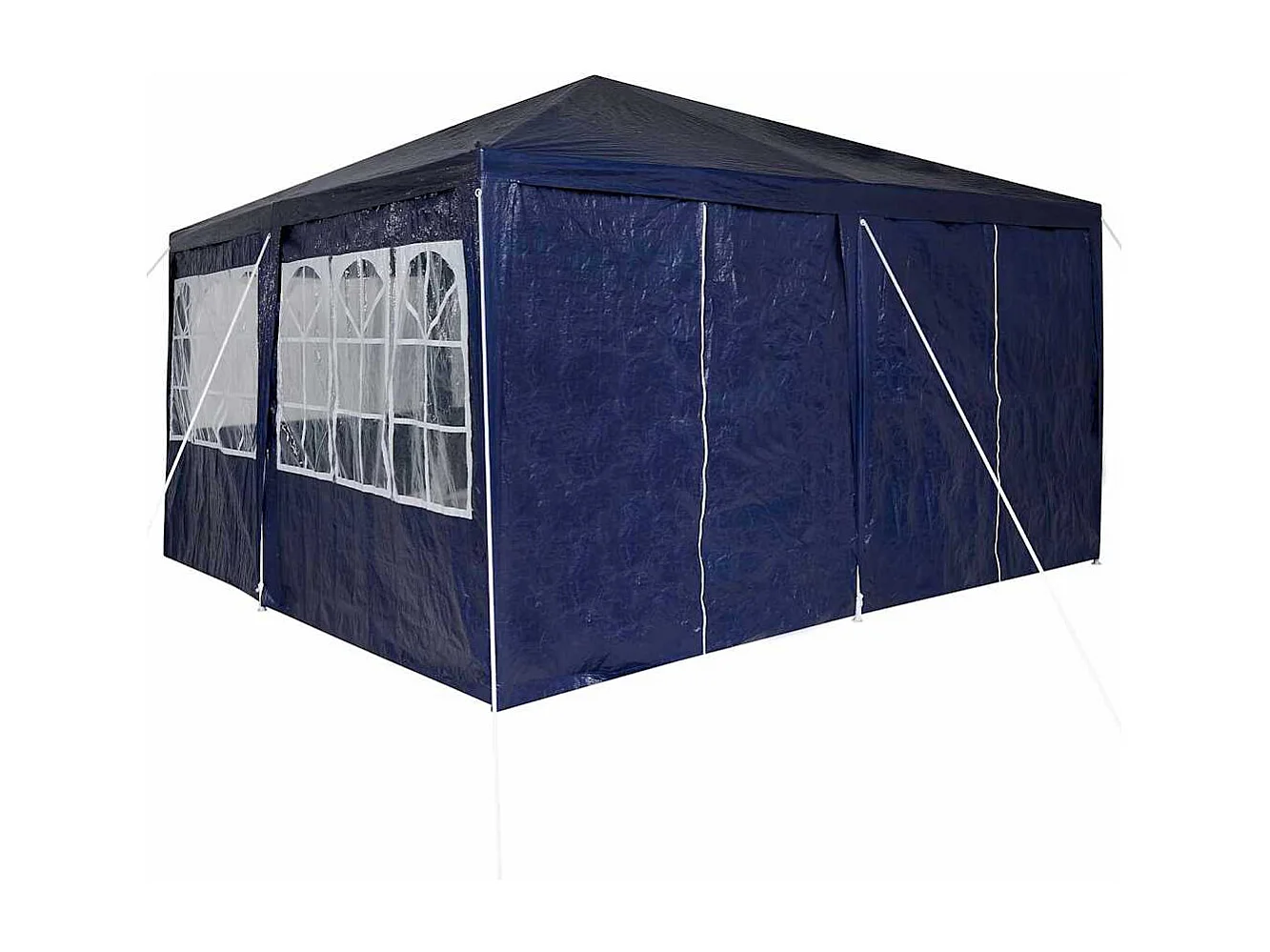 Blau-weißes Partyzelt 400 x 400 x 266 cm