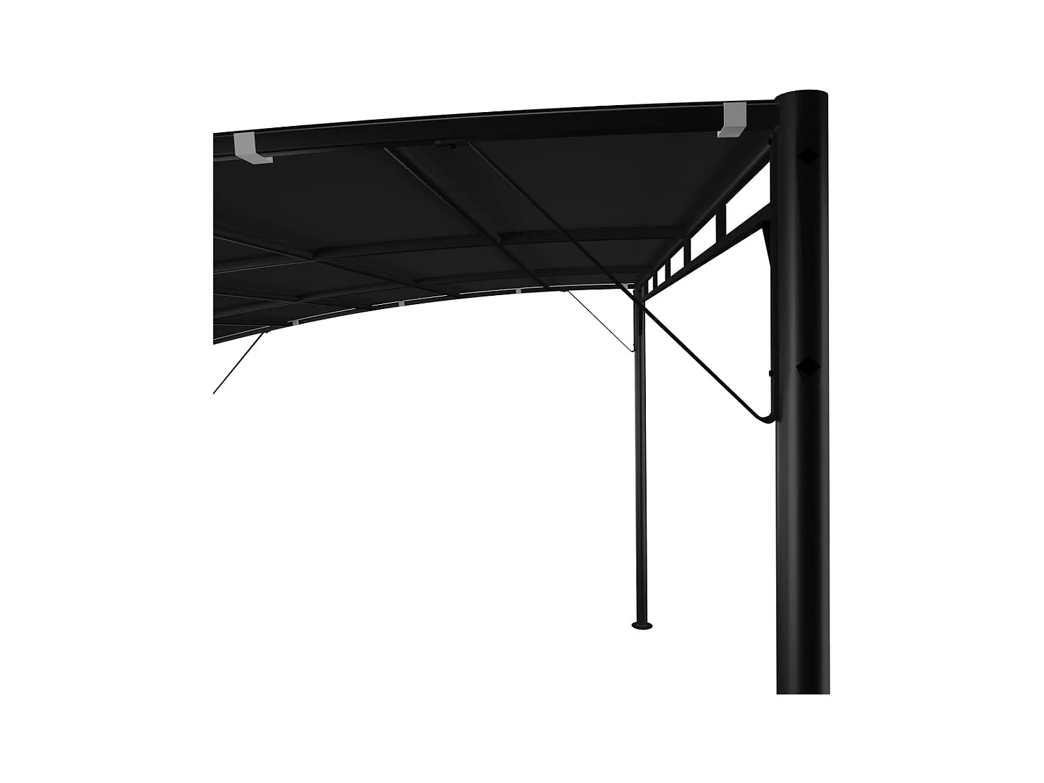 Toldo de jardín 4x3x2,55 m Antracita