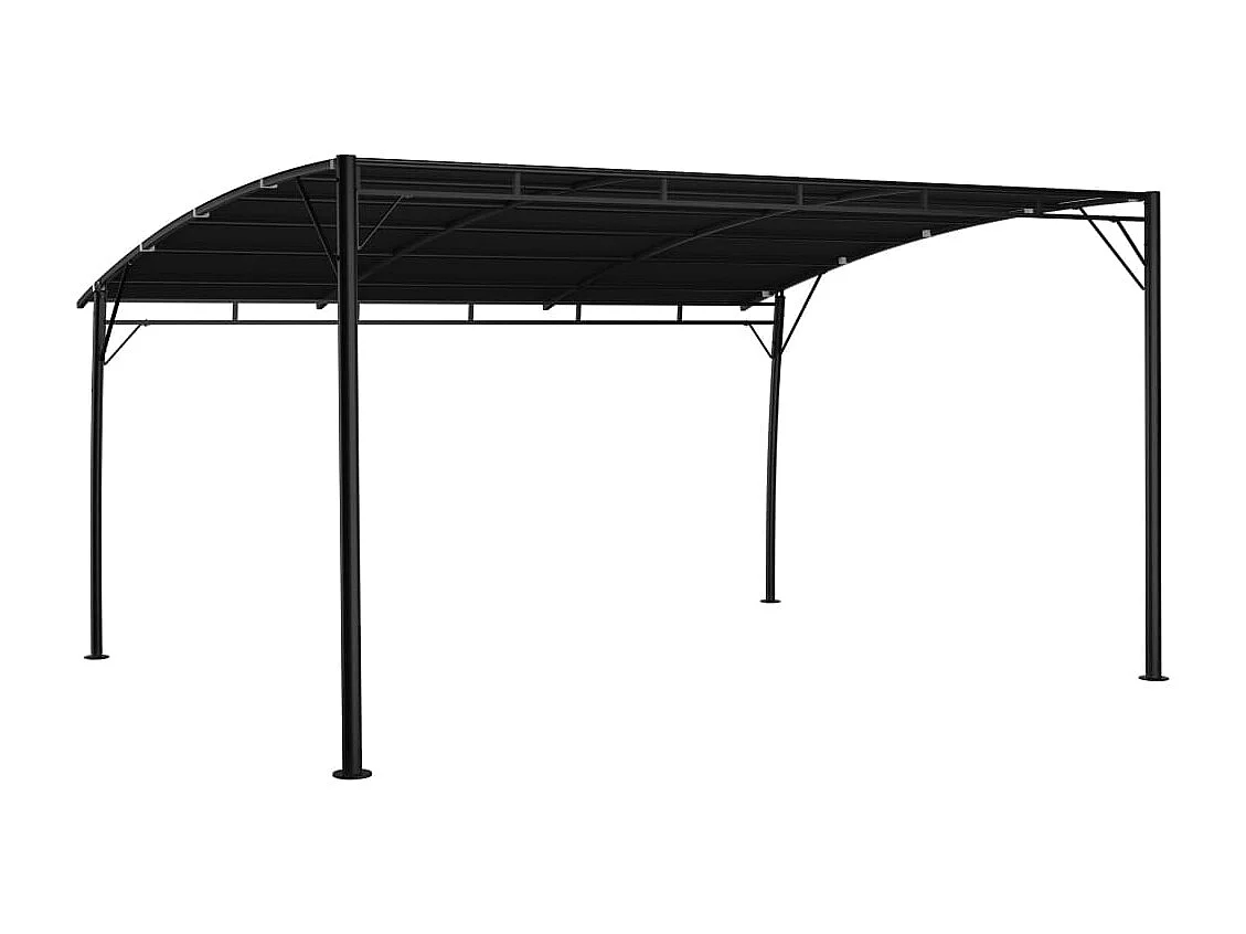 Toldo de jardín 4x3x2,55 m Antracita