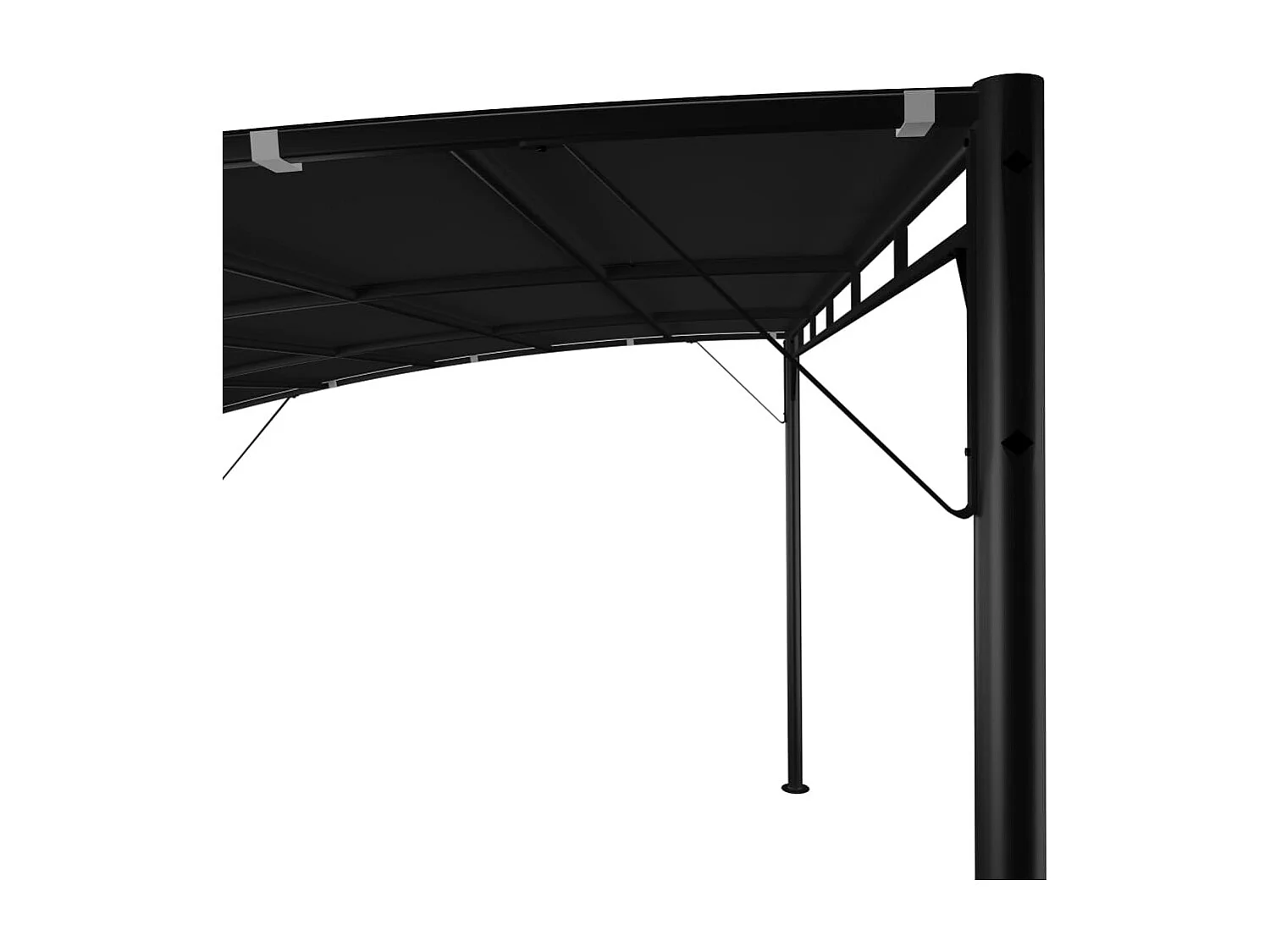 Toldo de jardín 4x3x2,55 m Antracita