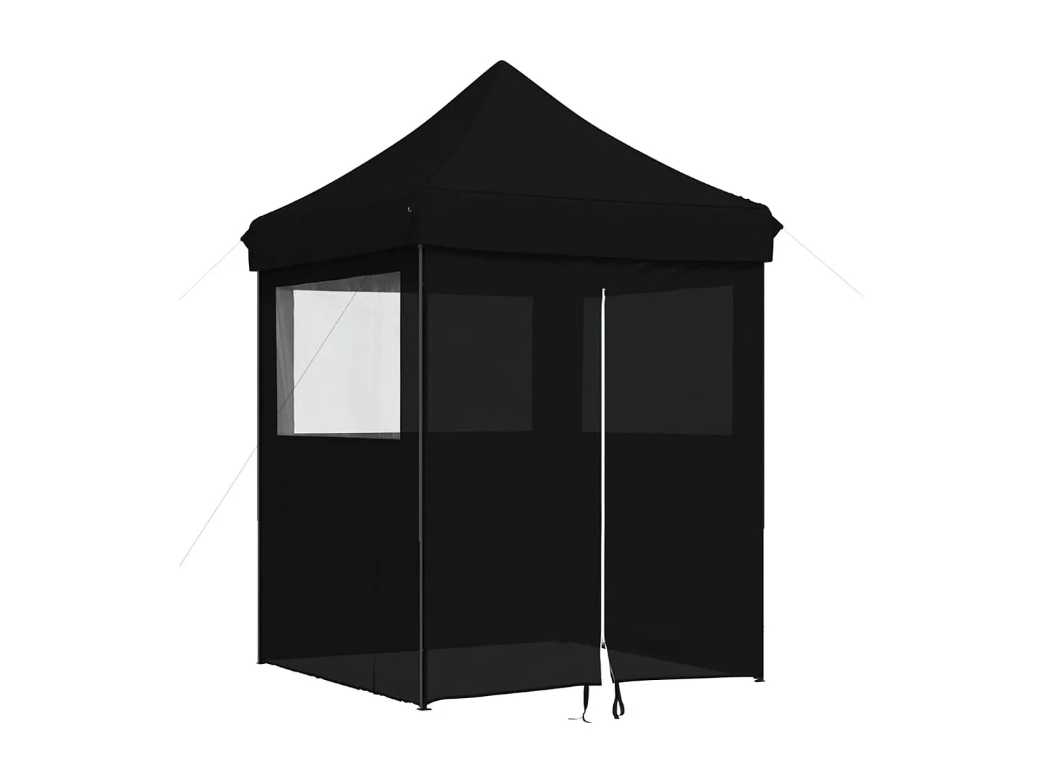 Carpa plegable para fiestas de 4 lados, color negro