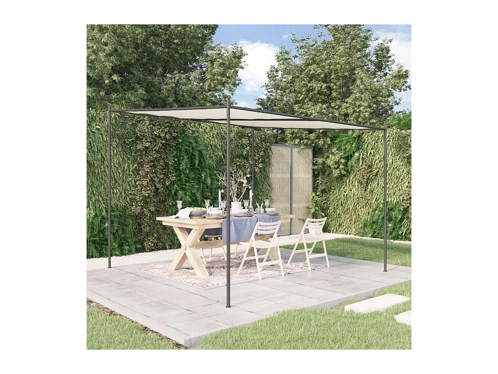 Cenador blanco 3x3 m tejido 180 g/m² y acero