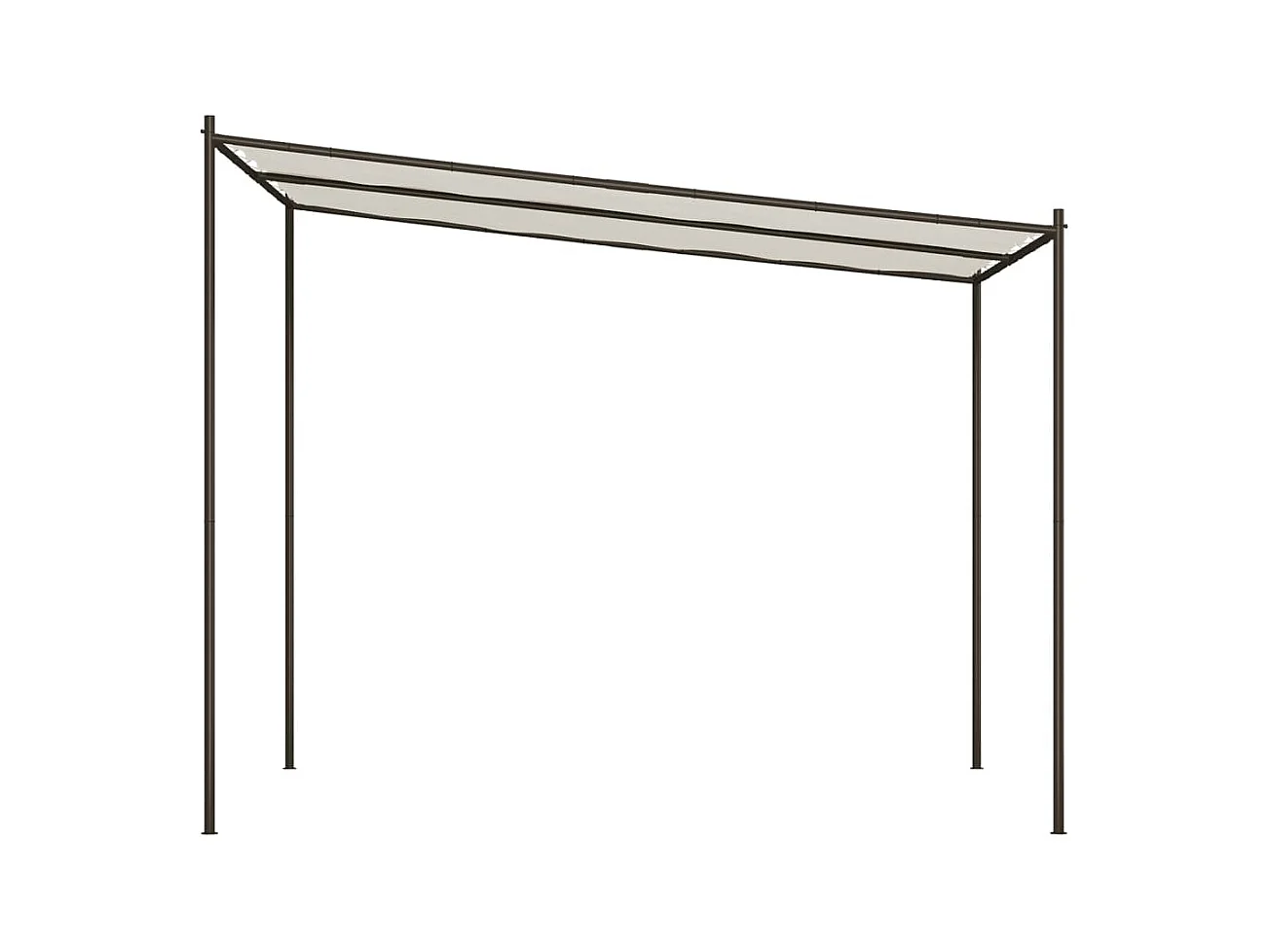 Cenador blanco 3x3 m tejido 180 g/m² y acero