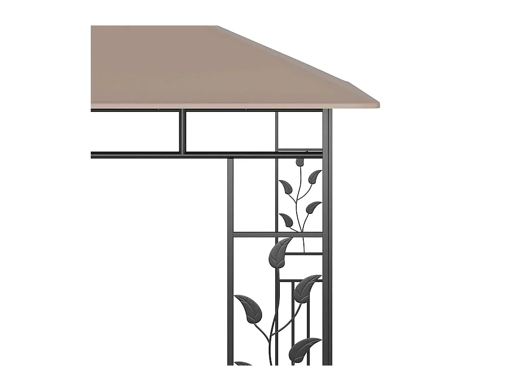 Belvédère avec moustiquaire 3x3x2,73 m Taupe 180 g/m²