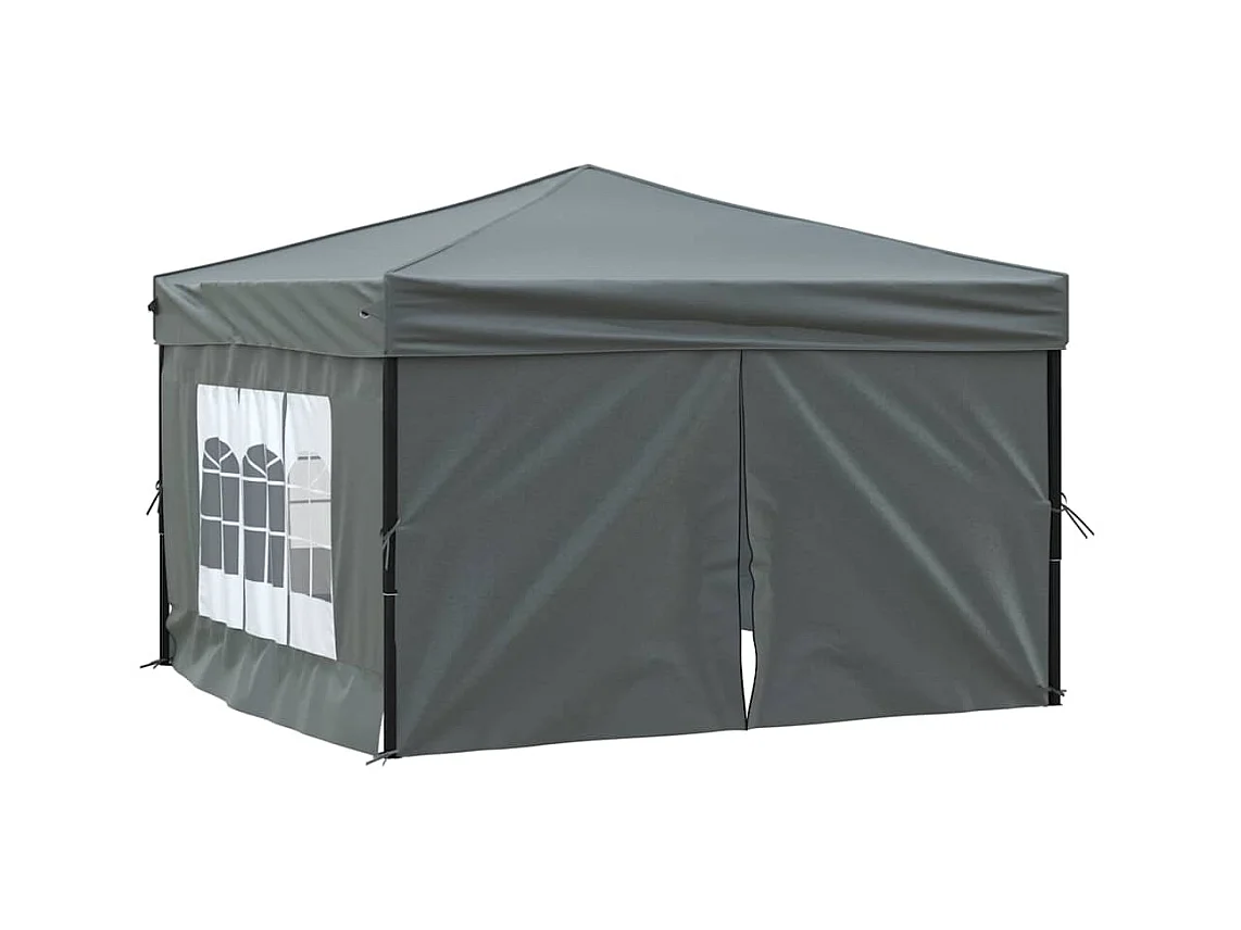 Carpa de recepción plegable con paredes Antracita 3x3 m
