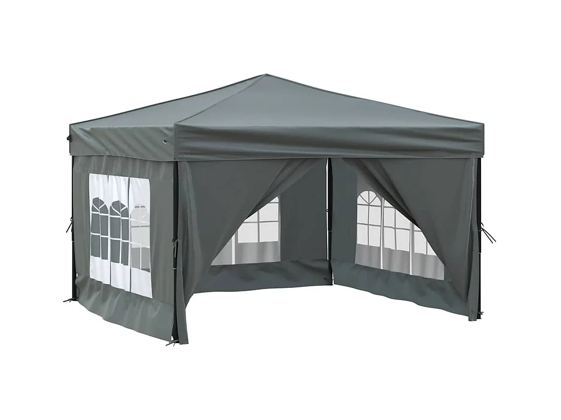 Carpa de recepción plegable con paredes Antracita 3x3 m