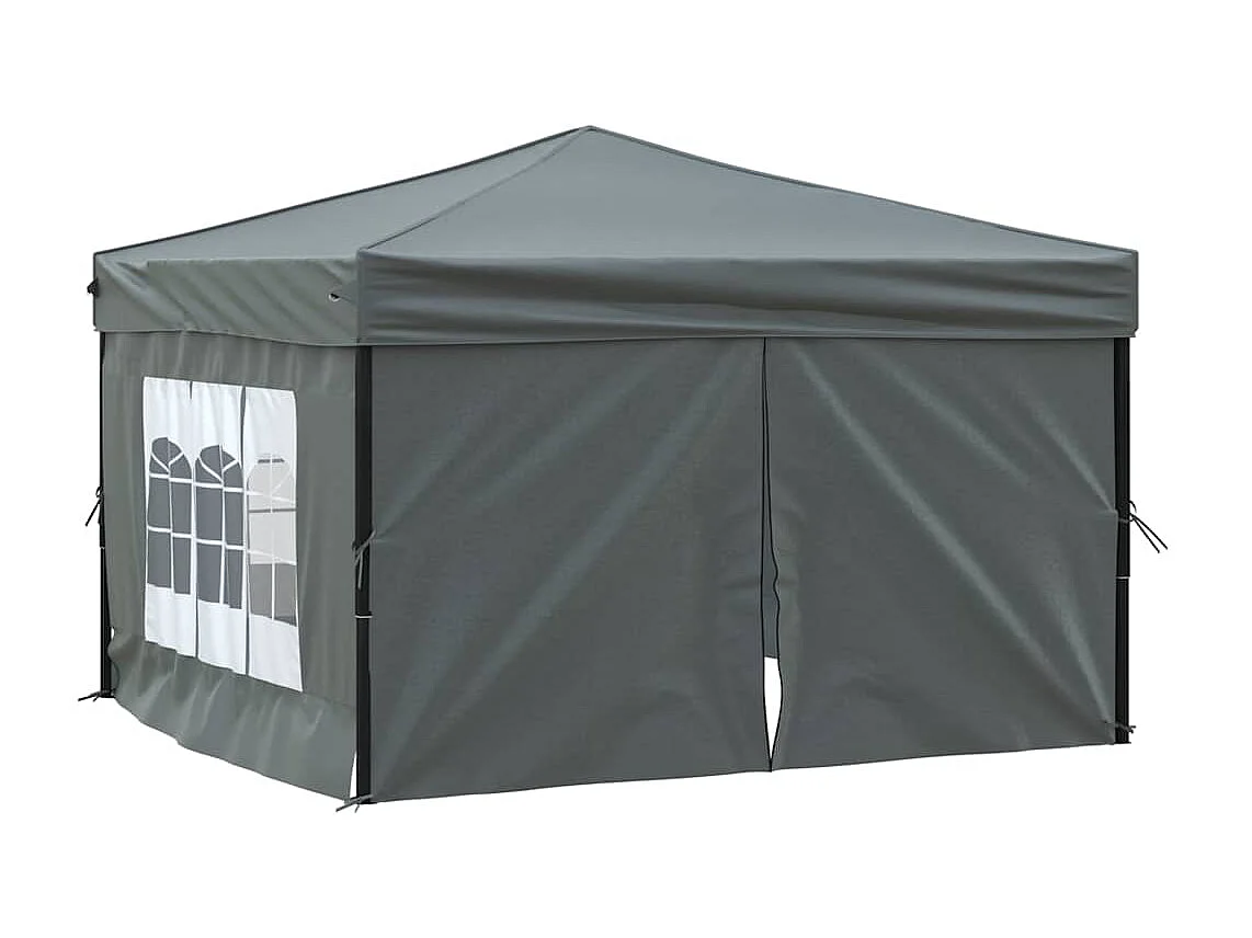 Tenda pieghevole per ricevimenti con pareti Antracite 3x3 m