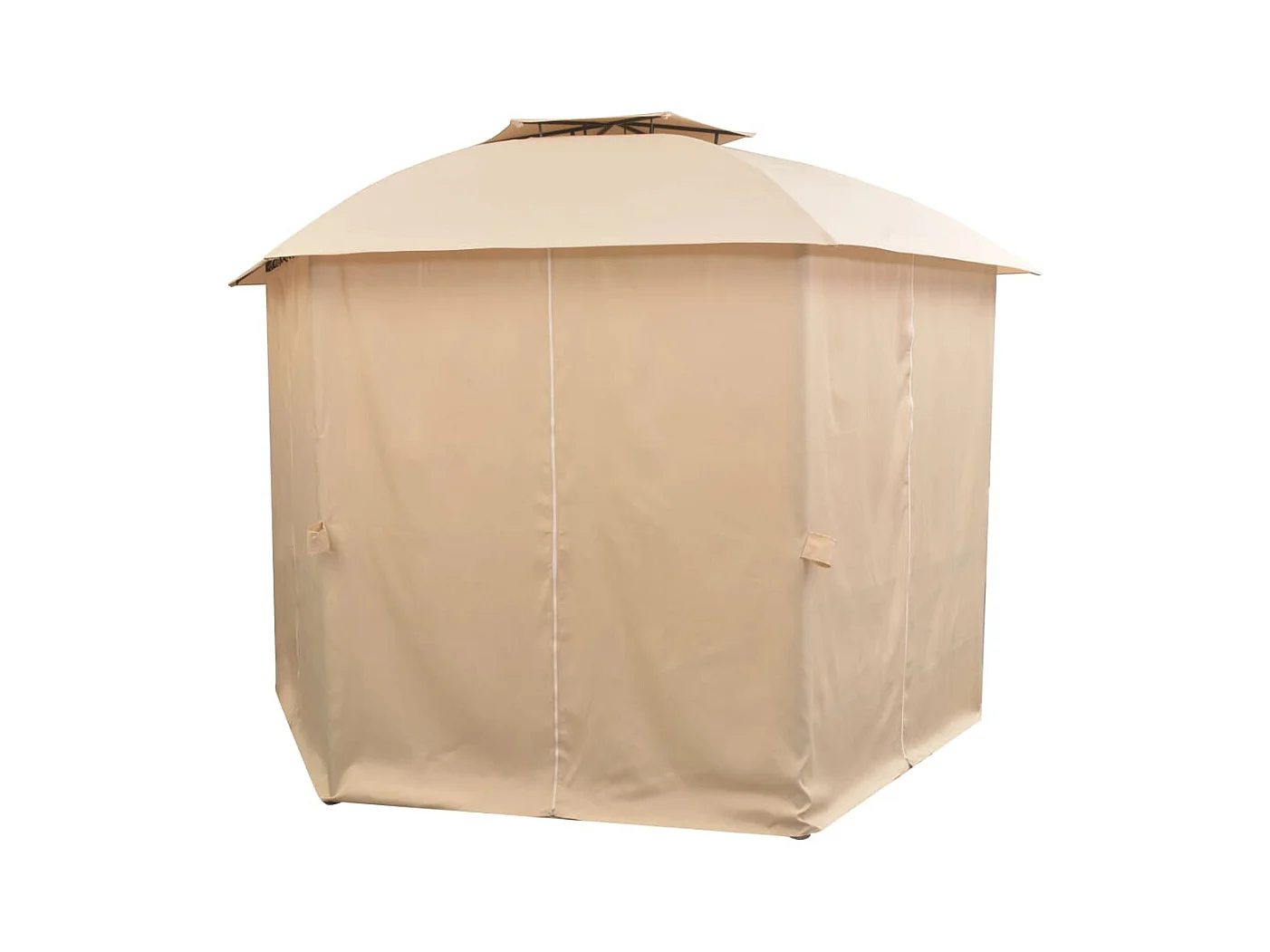 Carpa de jardín con cortinas hexagonales 360 x 265 cm