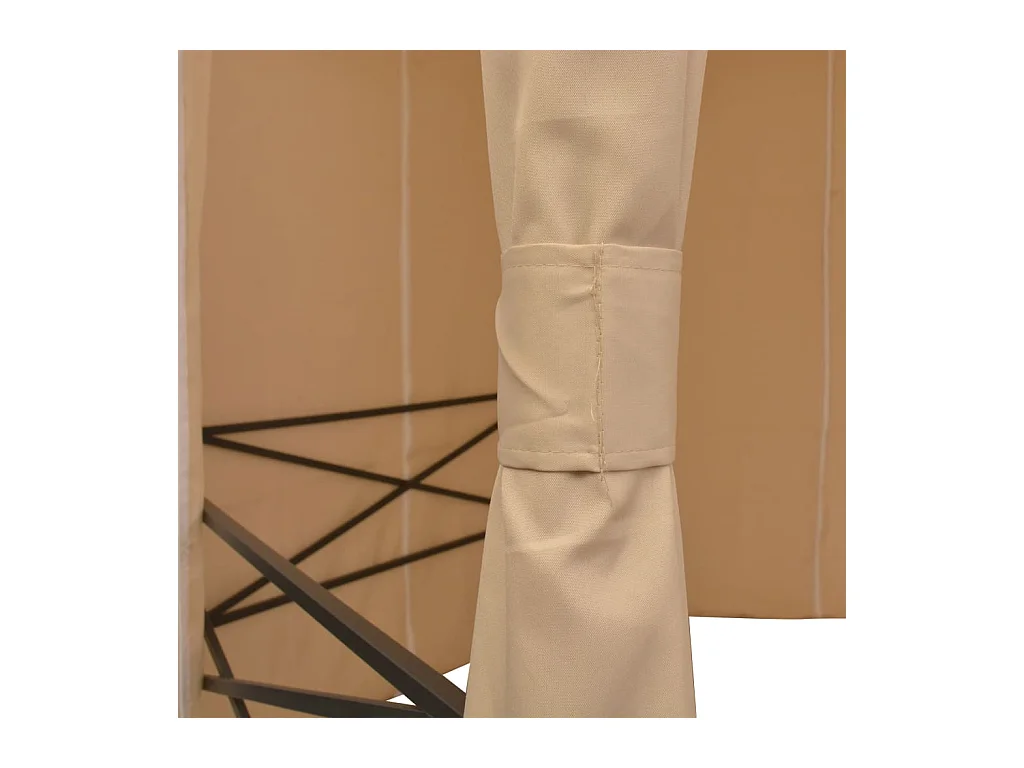 Carpa de jardín con cortinas hexagonales 360 x 265 cm