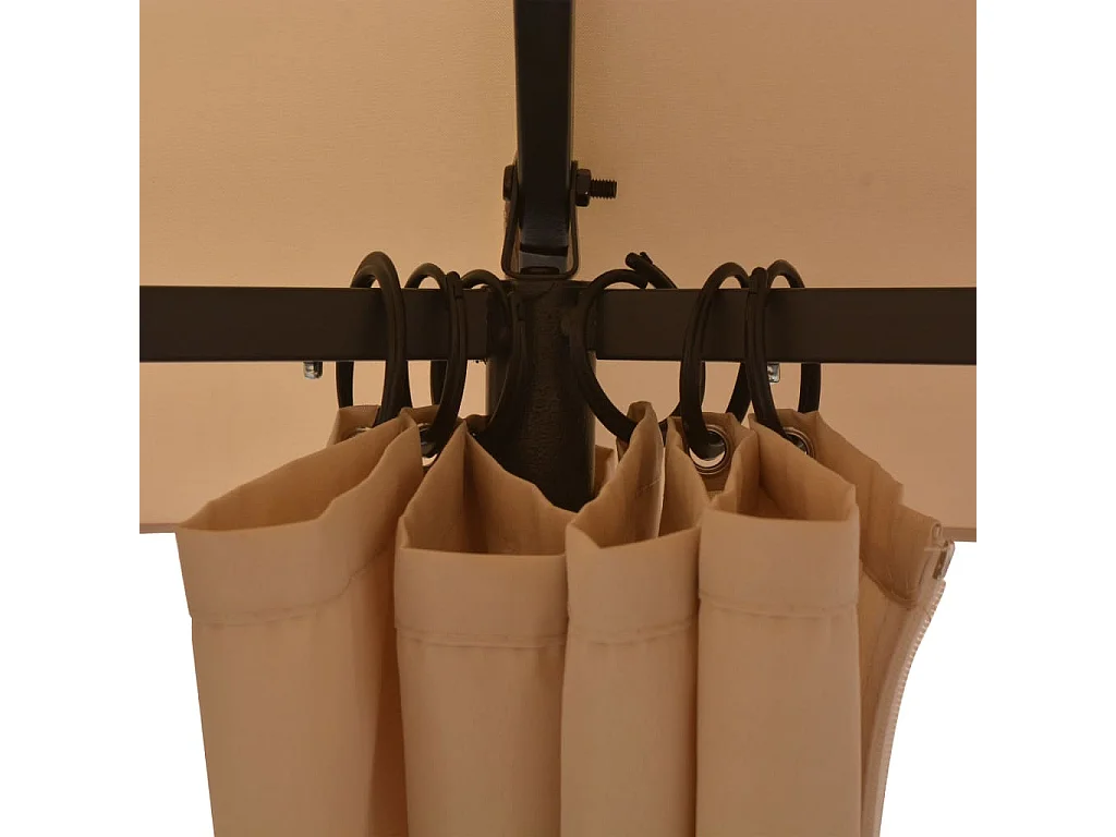 Carpa de jardín con cortinas hexagonales 360 x 265 cm