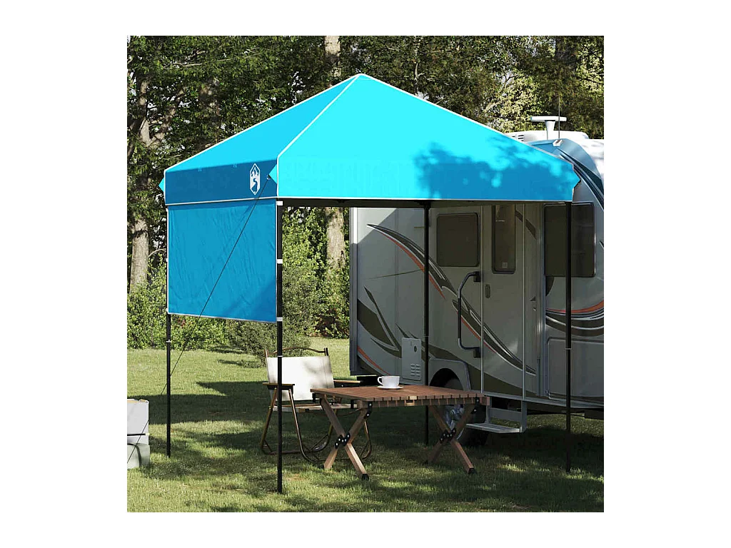 Tente à auvent pop-up Bleu 200 x 200 cm tissu