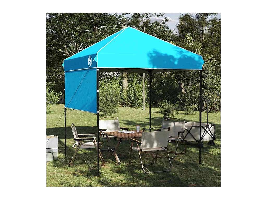 Tente à auvent pop-up Bleu 200 x 200 cm tissu