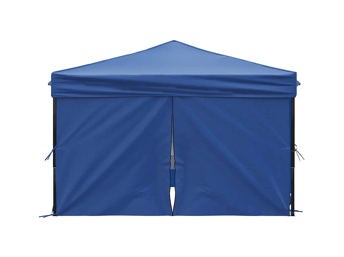 Carpa de recepción plegable con paredes Azul 3x3 m
