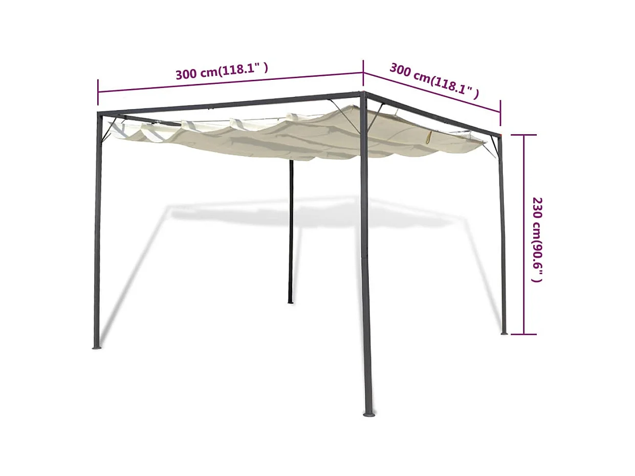 Gartenzelt mit einziehbarer Markise