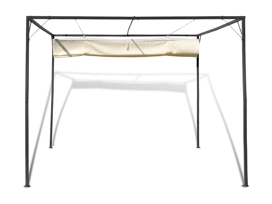 Carpa de jardín con toldo retráctil