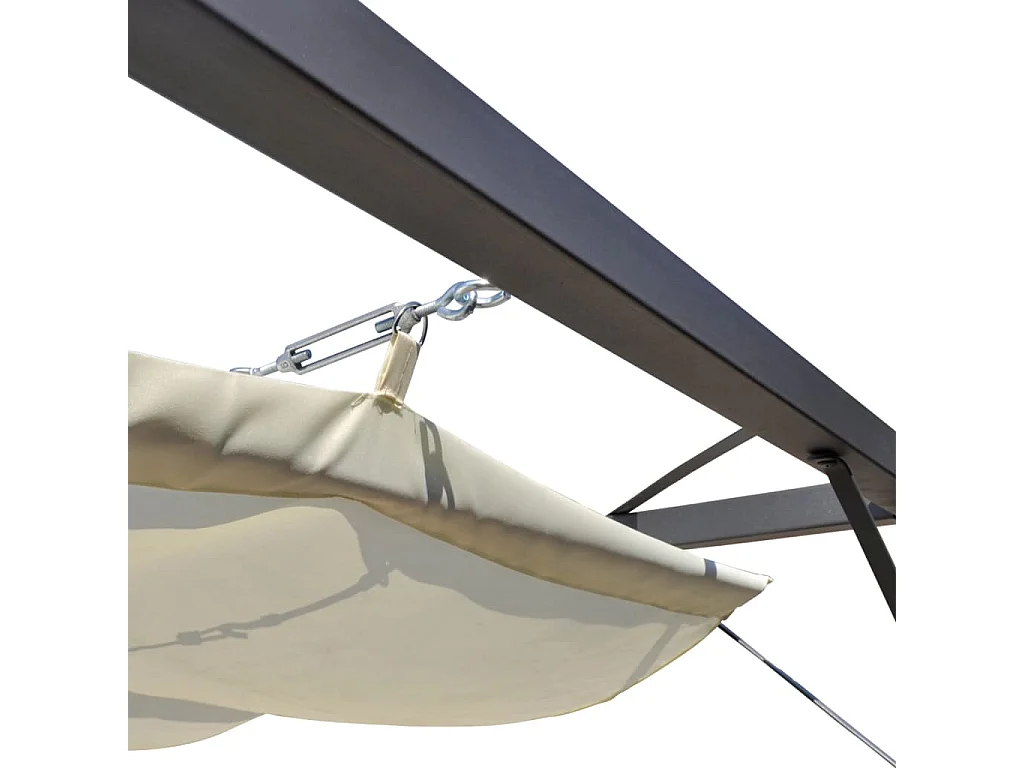 Carpa de jardín con toldo retráctil