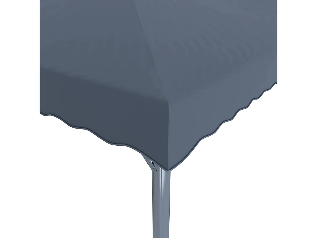 Gazebo con ghirlanda luminosa a LED 300x300 cm Antracite