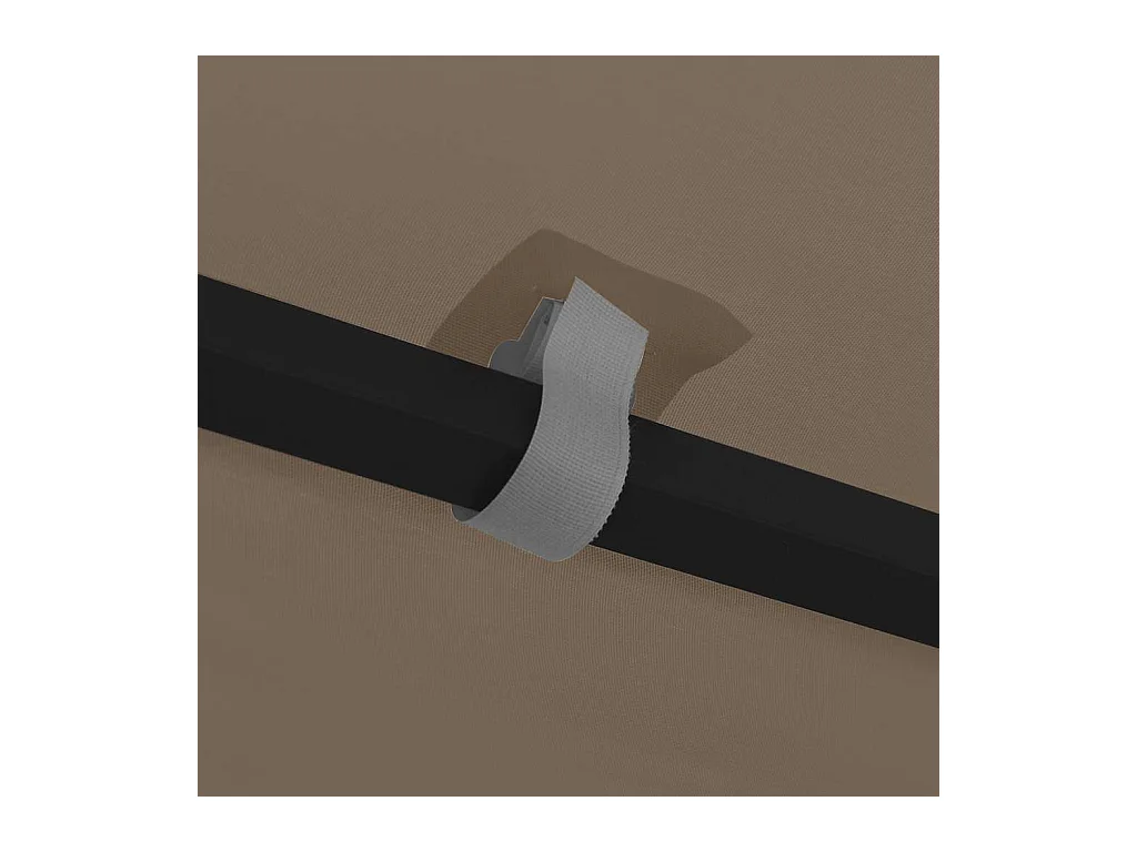 Gazebo con ghirlanda luminosa a LED 3x3 m Tortora