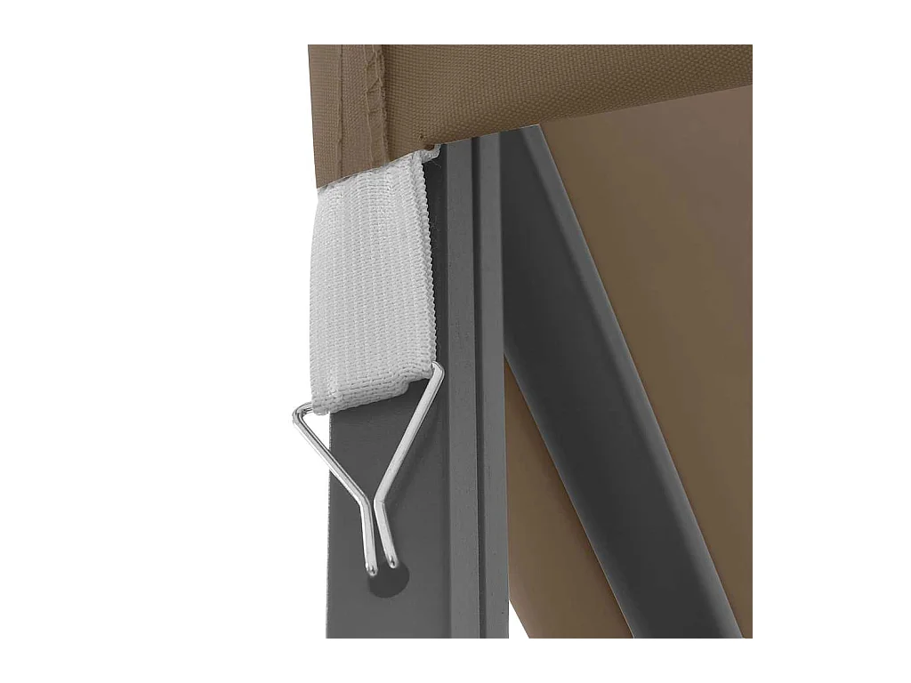 Gazebo con ghirlanda luminosa a LED 3x3 m Tortora