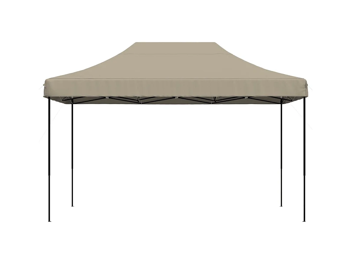 Einziehbares, faltbares Empfangszelt taupe 440x292x315 cm