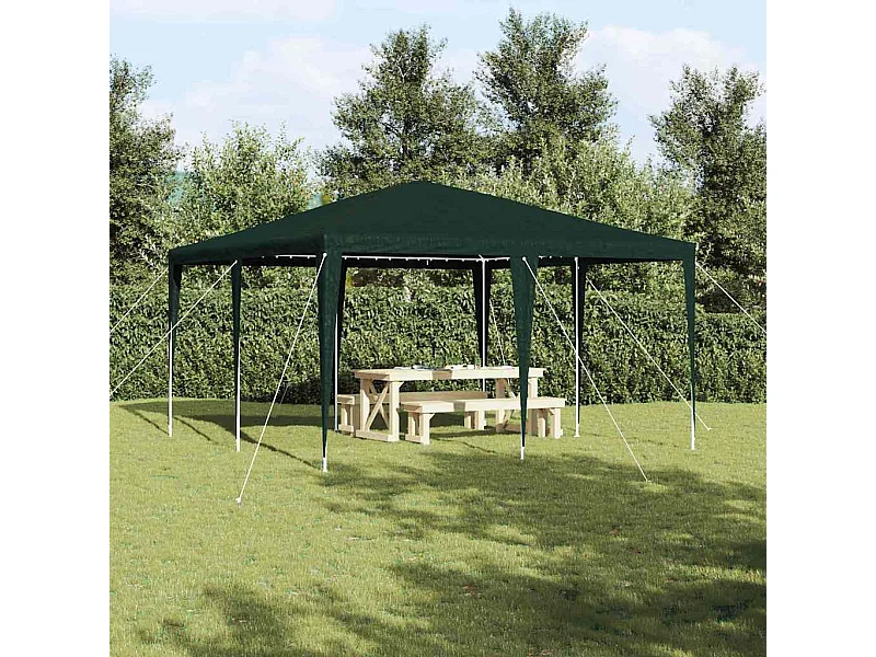 Carpa para fiestas verde y blanca 400 x 400 x 266 cm