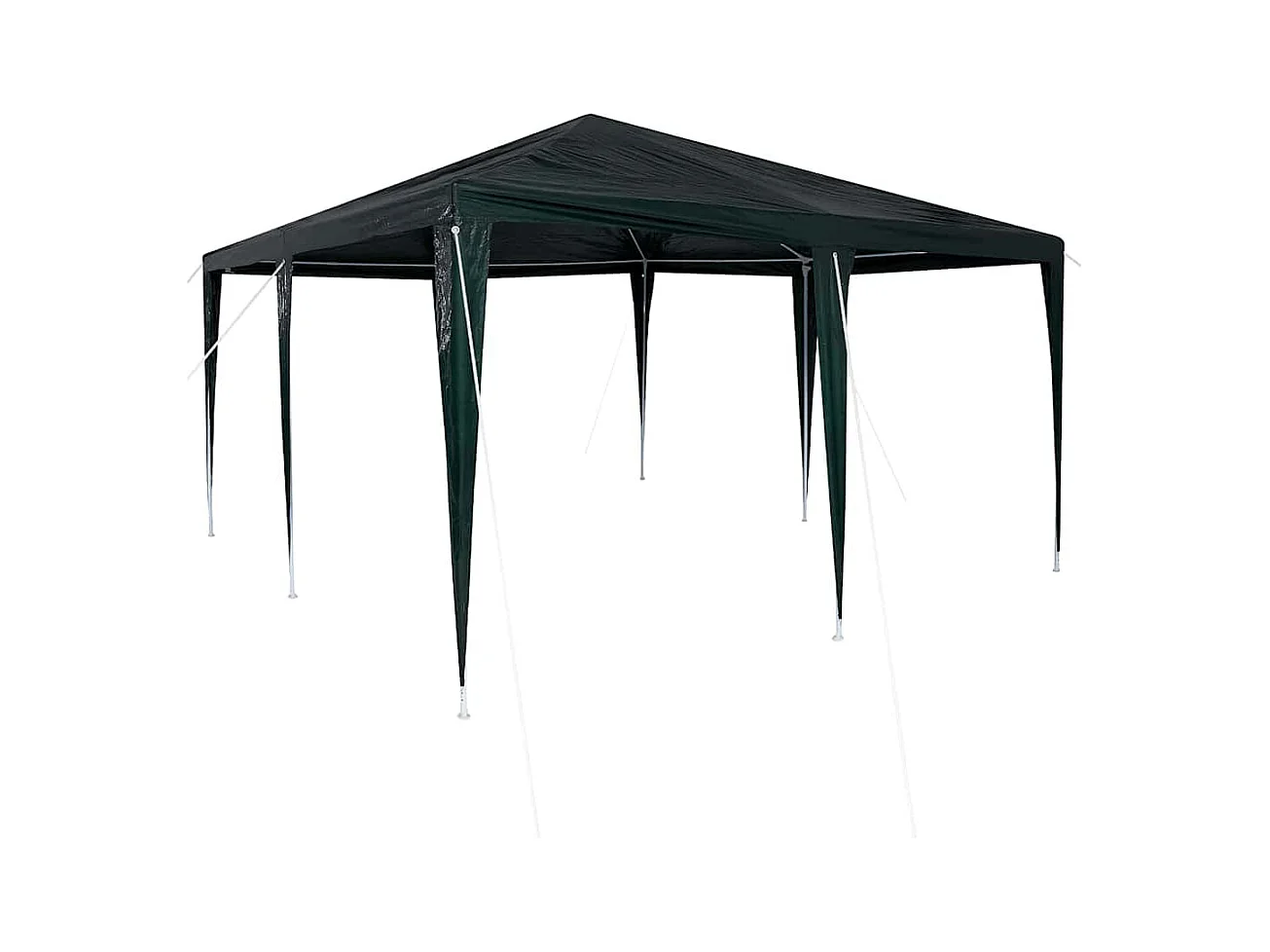 Tenda per feste verde e bianca 400 x 400 x 266 cm