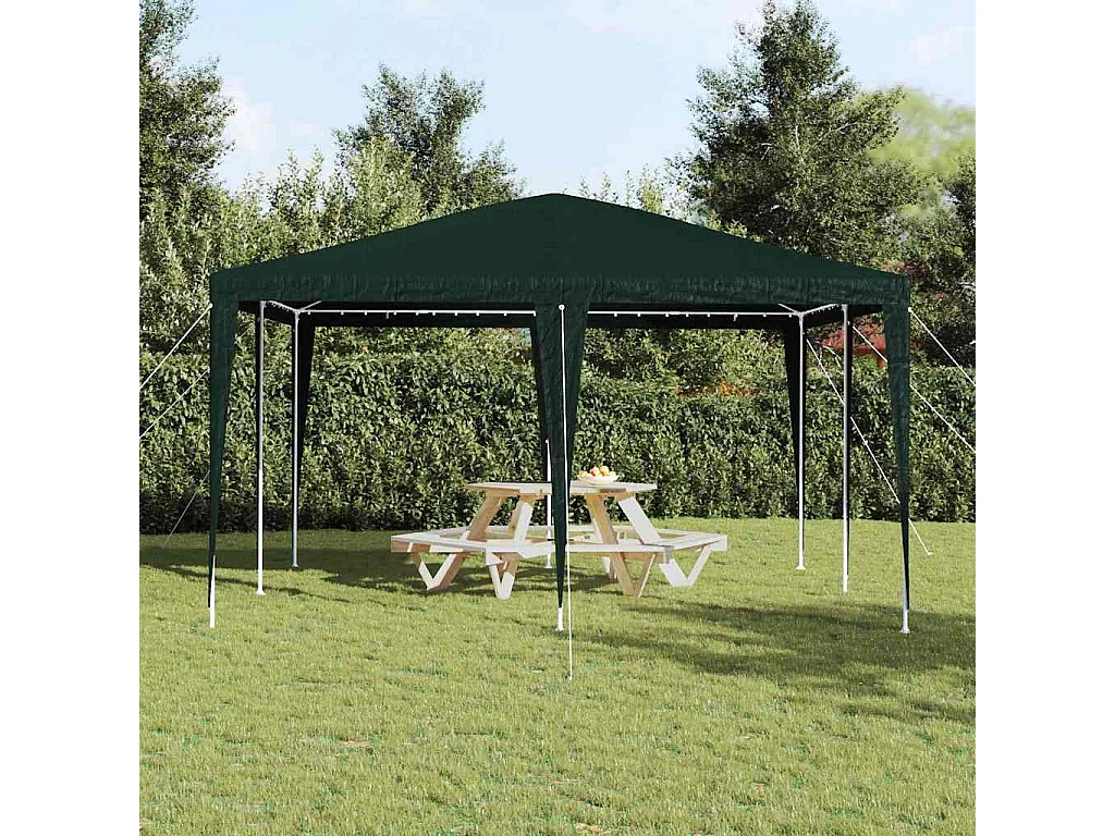 Tente de fête Vert et blanc 400 x 400 x 266 cm