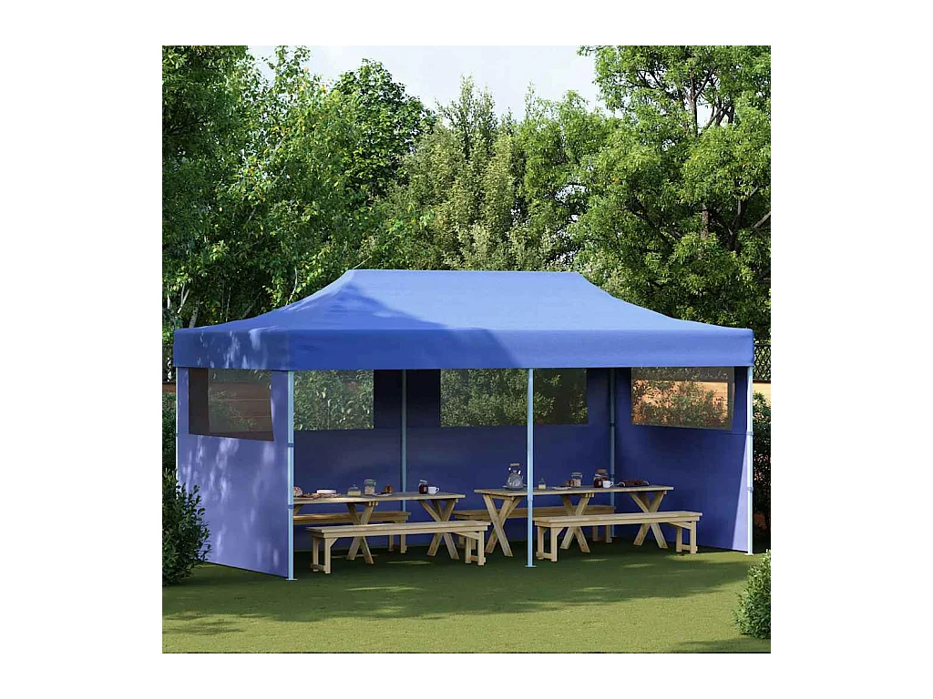 Carpa de recepción plegable azul 3 x 6 m