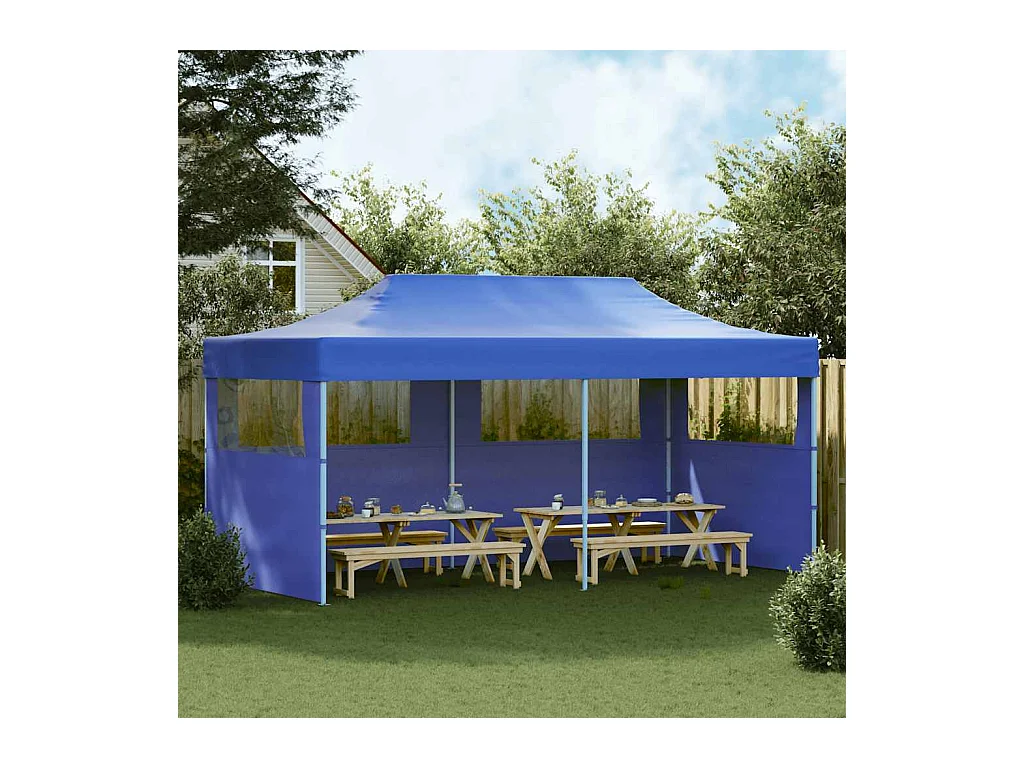 Carpa de recepción plegable azul 3 x 6 m