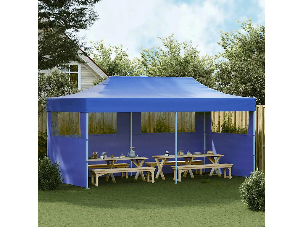Tenda pieghevole blu per ricevimenti 3 x 6 m