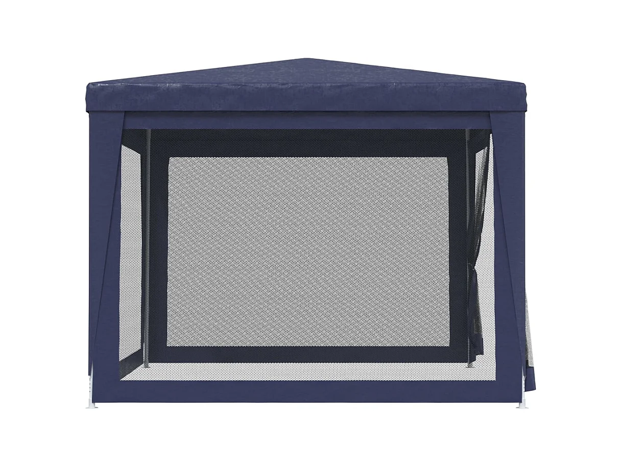 Tenda per feste con 4 pareti laterali in rete Blu 3x3 m HDPE
