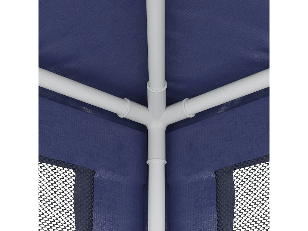 Tenda per feste con 4 pareti laterali in rete Blu 3x3 m HDPE