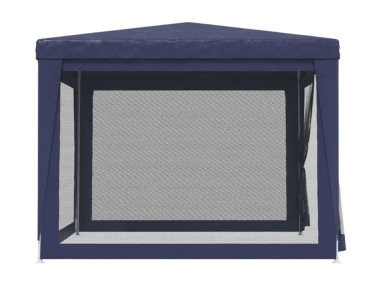 Carpa para fiestas con 4 paredes laterales de malla Azul 3x3 m HDPE